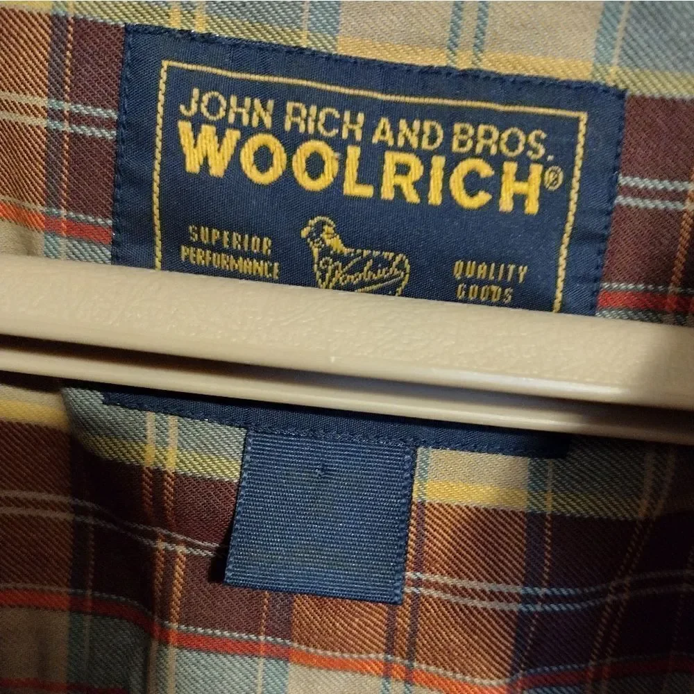 Woolrich plaid button